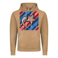 Vintage Camel stripes & stars seamless pattern Vintage Hoodie - BundleAndBundleShop