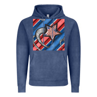 Vintage Denim stripes & stars seamless pattern Vintage Hoodie - BundleAndBundleShop