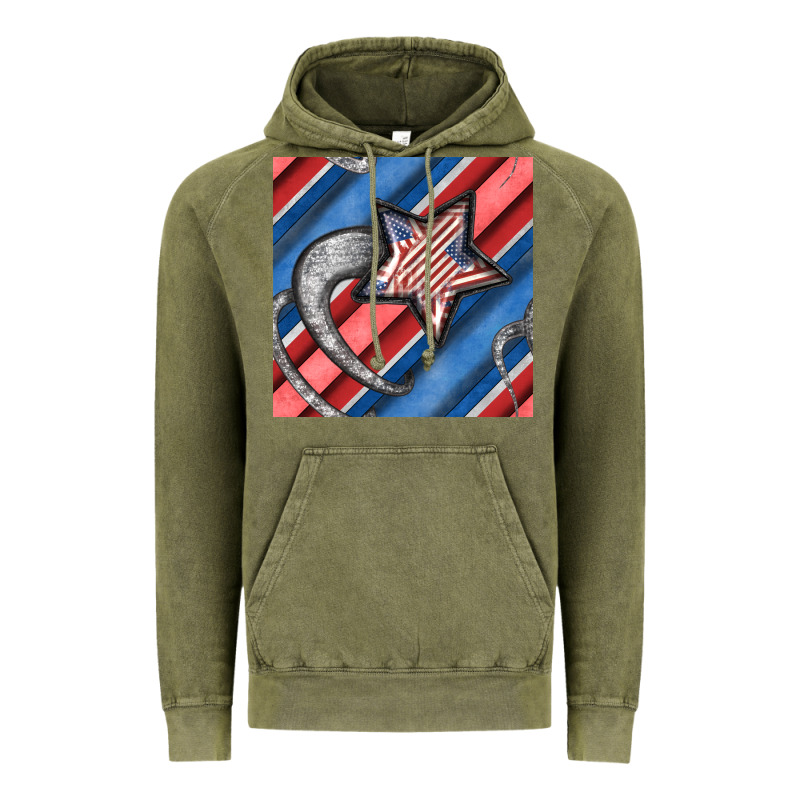 Stripes & Stars Seamless Pattern Vintage Hoodie by BundleAndBundleShop | Teevron