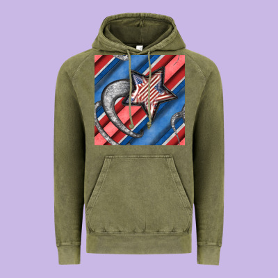 Stripes & Stars Seamless Pattern Vintage Hoodie Designed By Bundleandbundleshop