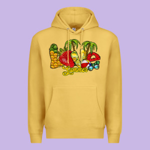 Love Summer Premium Hoodie Designed By Racoondesign