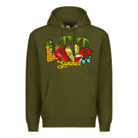 Army Green love summer Premium Hoodie - RacoonDesign