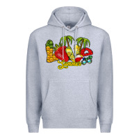 Heather Grey love summer Premium Hoodie - RacoonDesign