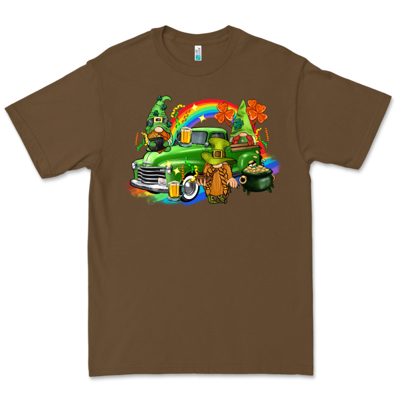 St. Patrick's Day Truck With Gnomies Premium Tee by CowGirlArtShop | Teevron