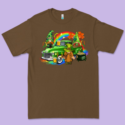 St. Patrick's Day Truck With Gnomies Premium Tee Designed By Cowgirlartshop