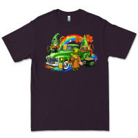 Plum St. Patrick's Day truck with gnomies Premium Tee - CowGirlArtShop