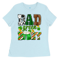 Baby Blue St. Patrick's Bad green boozy Ladies Tee - OliviaCreatesArt