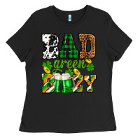 Black St. Patrick's Bad green boozy Ladies Tee - OliviaCreatesArt