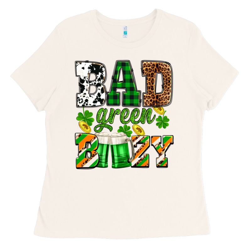St. Patrick's Bad Green Boozy Ladies Tee by OliviaCreatesArt | Teevron