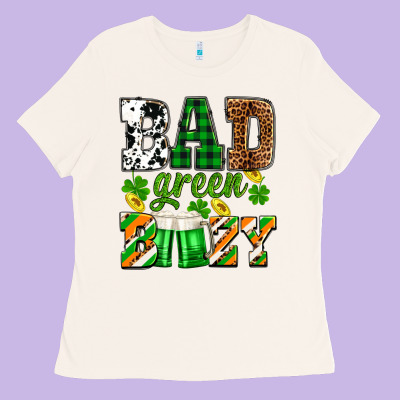 St. Patrick's Bad Green Boozy Ladies Tee Designed By Oliviacreatesart