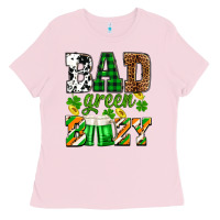 Bubblegum Pink St. Patrick's Bad green boozy Ladies Tee - OliviaCreatesArt