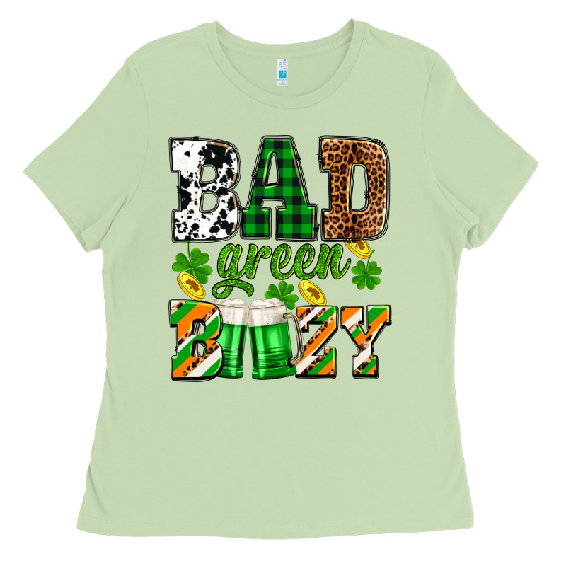 St. Patrick's Bad Green Boozy Ladies Tee by OliviaCreatesArt | Teevron
