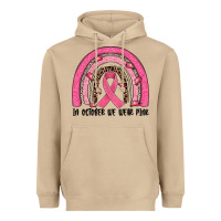 In October We Wear Pink Rainbow Heavyweight Hoodie | Teevron