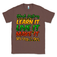 Chestnut Black history learn it live it make it 365 days Classic Tee - HowdyJamesFarm