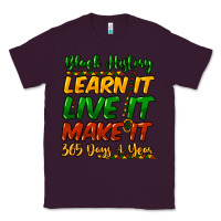 Plum Black history learn it live it make it 365 days Classic Tee - HowdyJamesFarm