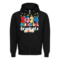 Black 2024 preschool graduate Zipper Hoodie - JahusDesignShop