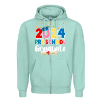 Seafoam 2024 preschool graduate Zipper Hoodie - JahusDesignShop
