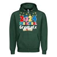 Sports Green 2024 preschool graduate Zipper Hoodie - JahusDesignShop