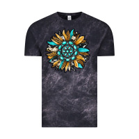 Cloud Black gemstone sunflower Vintage Tee - RanaPortraitStore