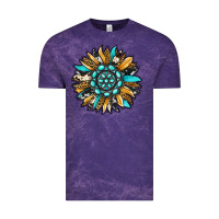 Cloud Purple gemstone sunflower Vintage Tee - RanaPortraitStore