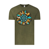 Vintage Olive gemstone sunflower Vintage Tee - RanaPortraitStore