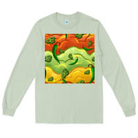 Matcha mexican sauce and jalapeno seamless pattern Long Sleeve Tee - BundleAndBundleShop