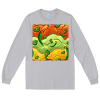 Moon Dust mexican sauce and jalapeno seamless pattern Long Sleeve Tee - BundleAndBundleShop