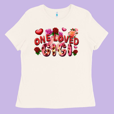 One Loved Gigi Valentine's Day Ladies Tee Designed By Fadigitalartstudio