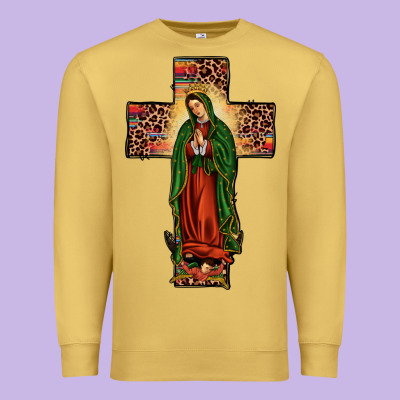 Our Lady Of Guadalupe Cros Premium Sweatshirt Designed By Jahusdesignshop