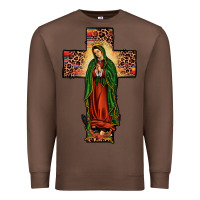 Chestnut our lady of guadalupe cros Premium Sweatshirt - JahusDesignShop