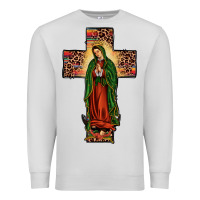 Dove Grey our lady of guadalupe cros Premium Sweatshirt - JahusDesignShop