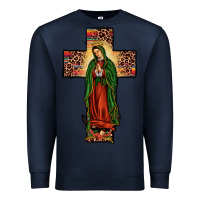 Navy our lady of guadalupe cros Premium Sweatshirt - JahusDesignShop