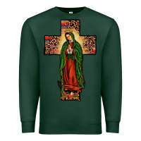 Sports Green our lady of guadalupe cros Premium Sweatshirt - JahusDesignShop
