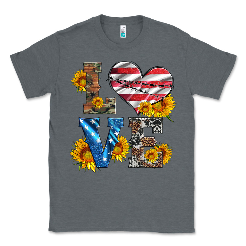 Love With Sunflowers And Usa Flag Classic Tee by Artiststas | Teevron