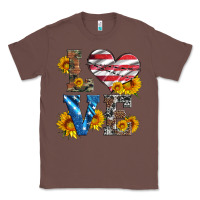Chestnut love with sunflowers and usa flag Classic Tee - Artiststas