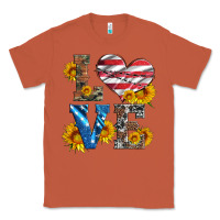 Copper love with sunflowers and usa flag Classic Tee - Artiststas