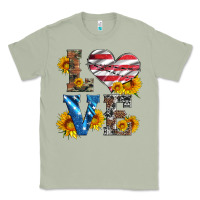 Matcha love with sunflowers and usa flag Classic Tee - Artiststas