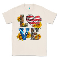 Natural love with sunflowers and usa flag Classic Tee - Artiststas