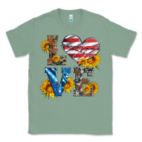 Sage love with sunflowers and usa flag Classic Tee - Artiststas
