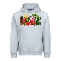 Heather Grey love watermelon Urban Hoodie - RanaPortraitStore