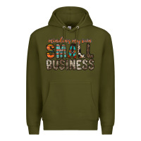 Army Green minding my own small business Premium Hoodie - RacoonDesign