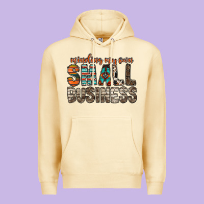 Minding My Own Small Business Premium Hoodie Designed By Racoondesign