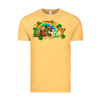 Vintage Mustard lucky gnome St. Patricks Day Vintage Tee - FaDigitalArtStudio