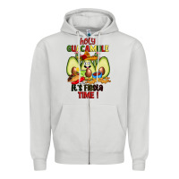 Dove Grey holy guacamole its fiesta time Zipper Hoodie - JahusDesignShop