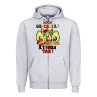 Heather Grey holy guacamole its fiesta time Zipper Hoodie - JahusDesignShop