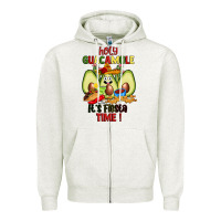 Oatmeal Heather holy guacamole its fiesta time Zipper Hoodie - JahusDesignShop