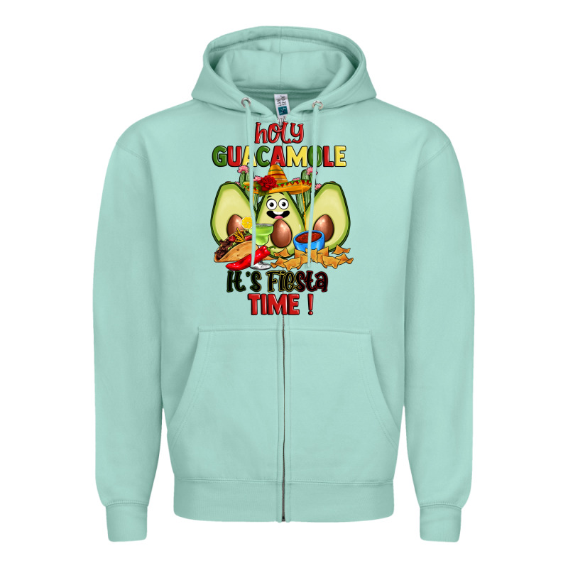 Holy Guacamole Its Fiesta Time Zipper Hoodie by JahusDesignShop | Teevron