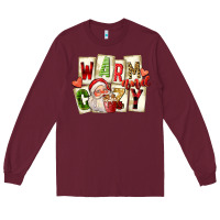 Burgundy warm and cozy santa Long Sleeve Tee - FaDigitalArtStudio