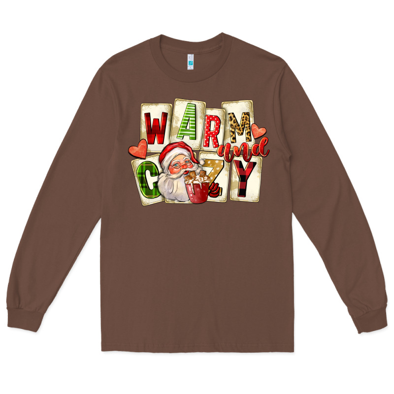 Warm And Cozy Santa Long Sleeve Tee by FaDigitalArtStudio | Teevron