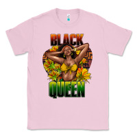 Bubblegum Pink Black queen afro Classic Tee - HowdyJamesFarm